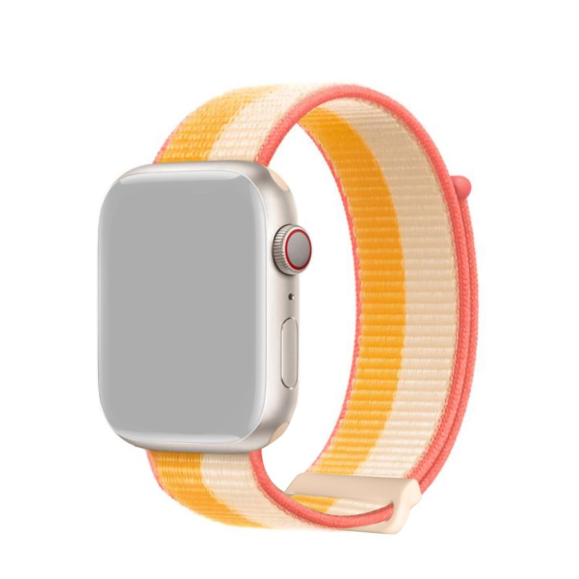 Image of Dux Ducis - Apple Watch (45/44/42 mm) Nylon Armband mit Klettverschluss (Gelenkumfang: 180-240mm) - Beige / Gelb bei Apfelkiste.ch