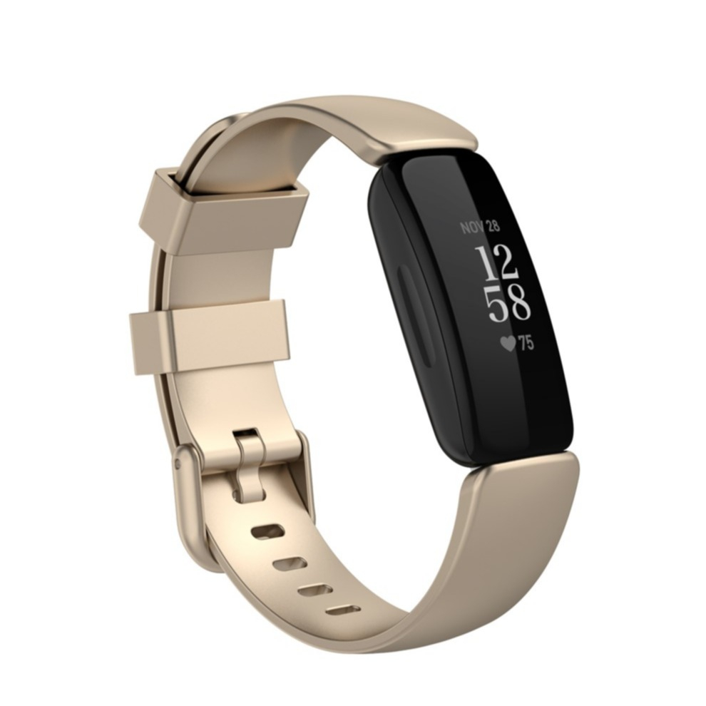 Image of (Gr. S) Fitbit Ace 3 / Inspire 2 / Inspire HR / Inspire Gummi Armband mit Dornschliesse (Gelenkumfang 152-212 mm) - Champagner Gold bei Apfelkiste.ch
