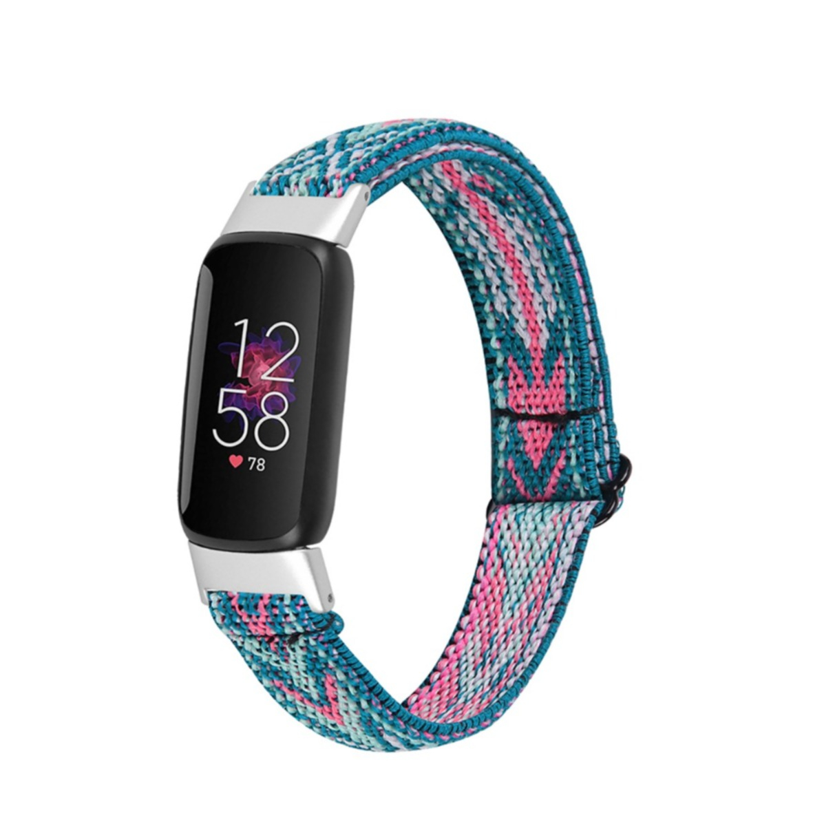 Fitbit Luxe/Luxe Special Nylon Armband Türkis/Rosa