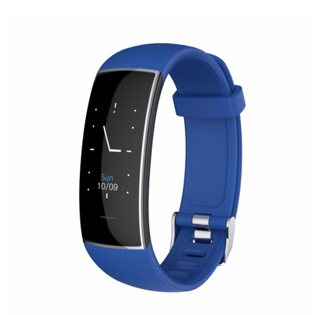 Image of Fitness Tracker Smart Watch mit 0.96" TFT Display (IP68) + Silikon Armband - Blau bei Apfelkiste.ch