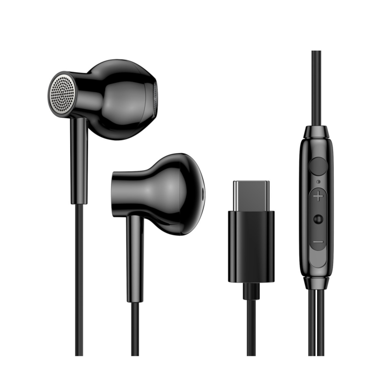Image of Joyroom - Stereo Kopfhörer Headset mit integrierter Fernbedienung + USB C Anschluss - Schwarz bei Apfelkiste.ch