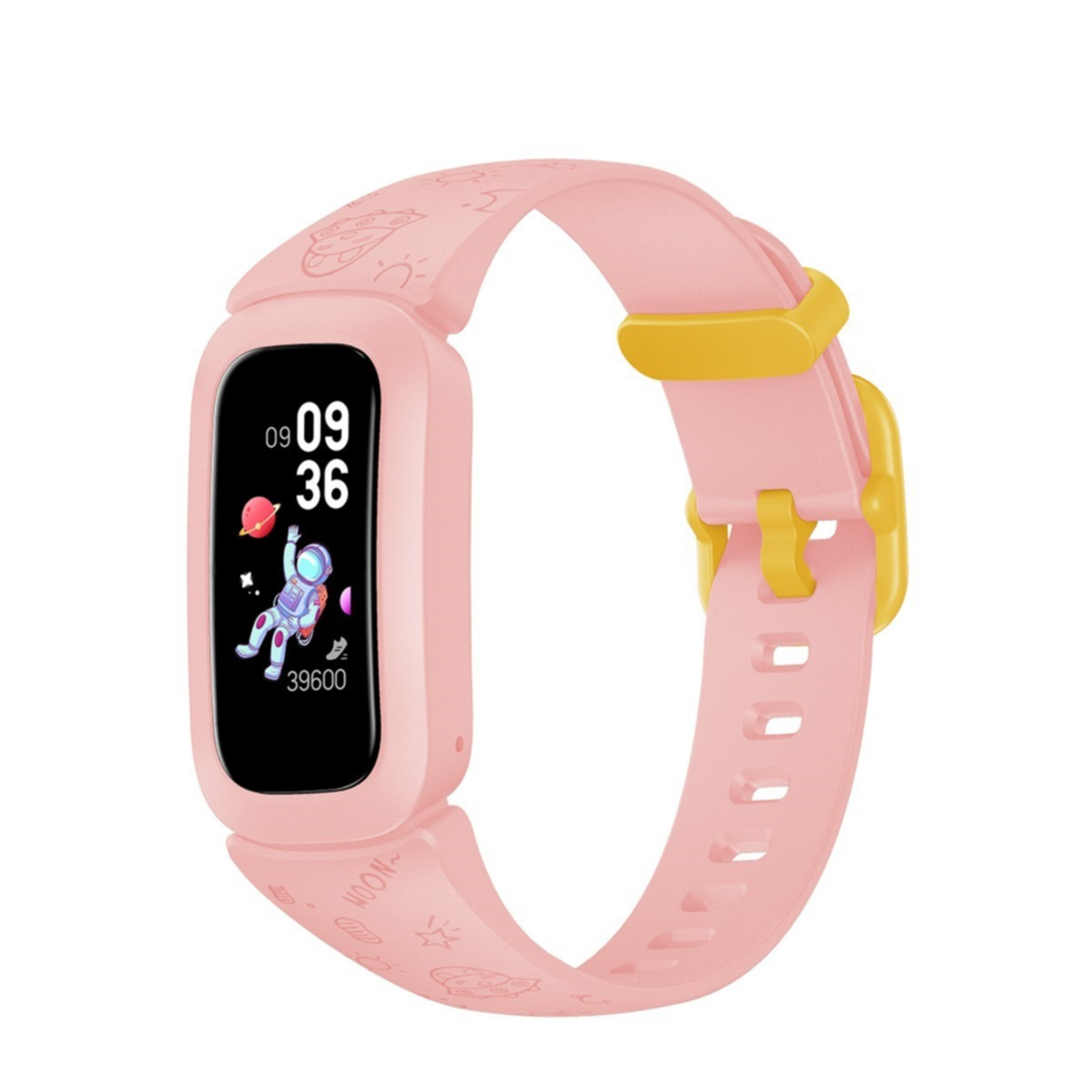 Image of Kinder Fitness Tracker Smart Watch Blutsauerstoffmessung / Schlafüberwachung 0.96" HD Display (IP68) + Silikon Armband - Rosa / Orange bei Apfelkiste.ch