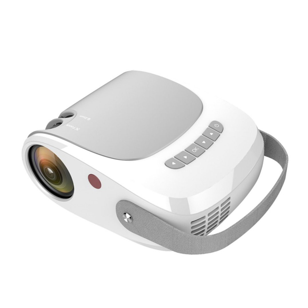 Image of Multimedia LCD Projektor Full HD 1080p Beamer 3000LM Heimkino mit AV/USB-Eingang / HDMI / SD-Slot / 3.5mm Klinke - Weiss bei Apfelkiste.ch