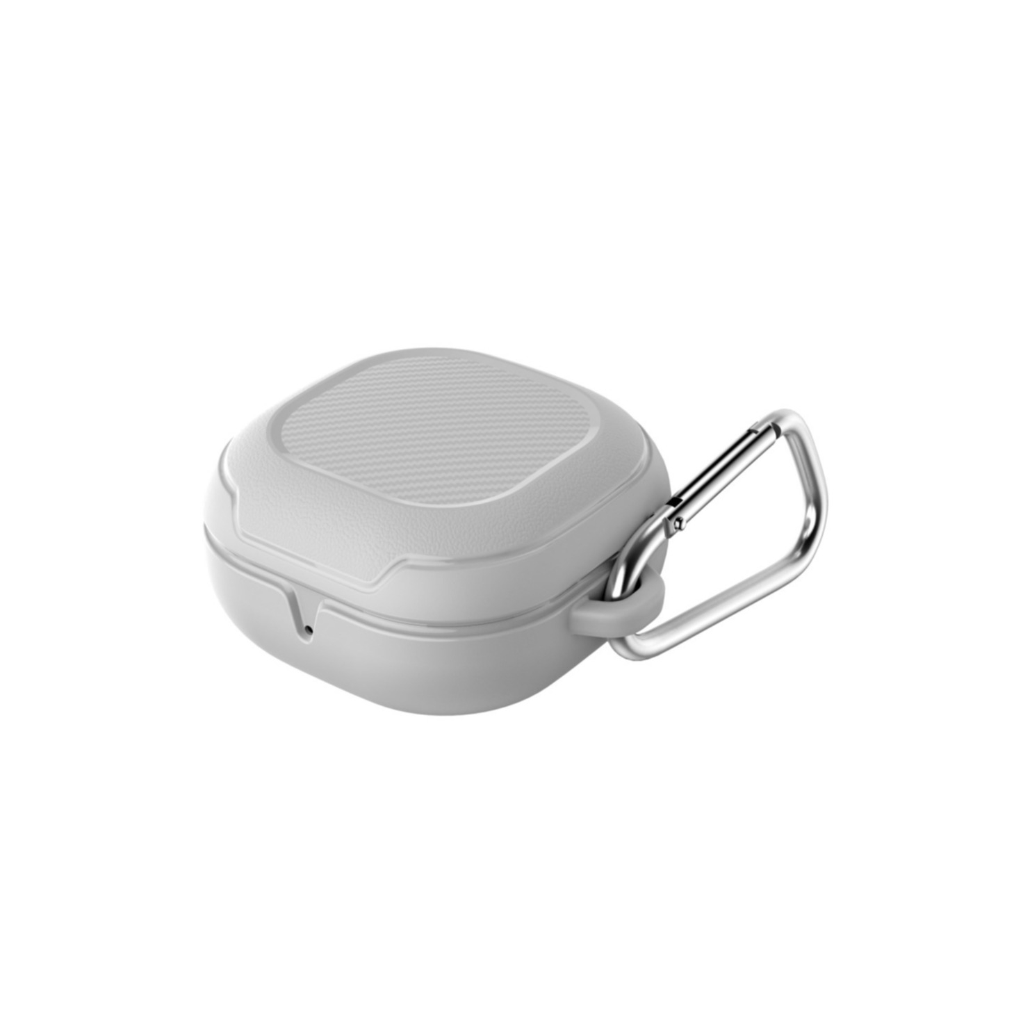 Image of Samsung Galaxy Buds Pro / Buds Live Hardcase Schutzhülle mit Karabinerhaken - Weiss bei Apfelkiste.ch