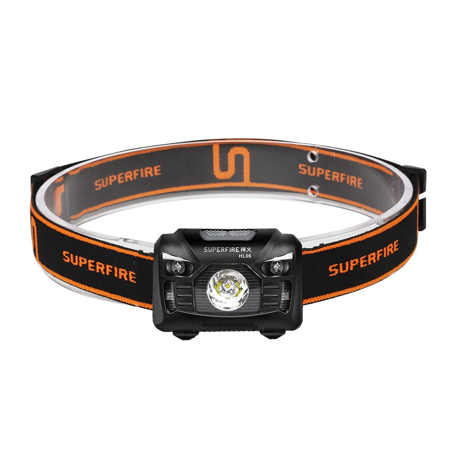 Image of SupFire - HL06-X Running Stirnlampe LED Kopflampe IP44 mit 5 Leuchtmodis und Gestensteuerung (200 Lumen) - Schwarz bei Apfelkiste.ch