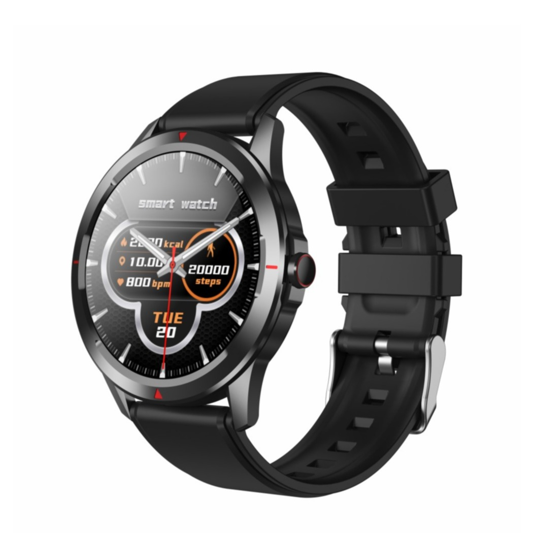 Image of Fitness Tracker Smart Watch Herzfrequenzmessung + Schlafüberwachung 1.7" HD Display (IP68) + Silikon Armband - Schwarz bei Apfelkiste.ch