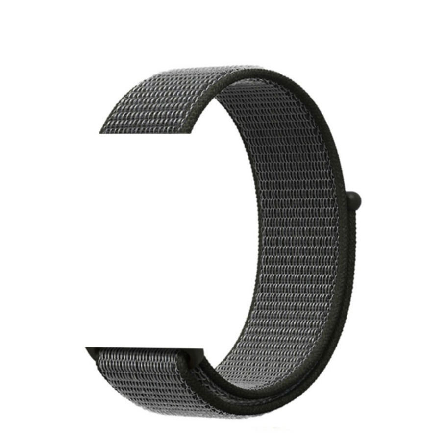 Image of Changee - Apple Watch (41/40/38 mm) Nylon Klettverschluss Ersatz Armband - Grau (Dunkelgrün) bei Apfelkiste.ch