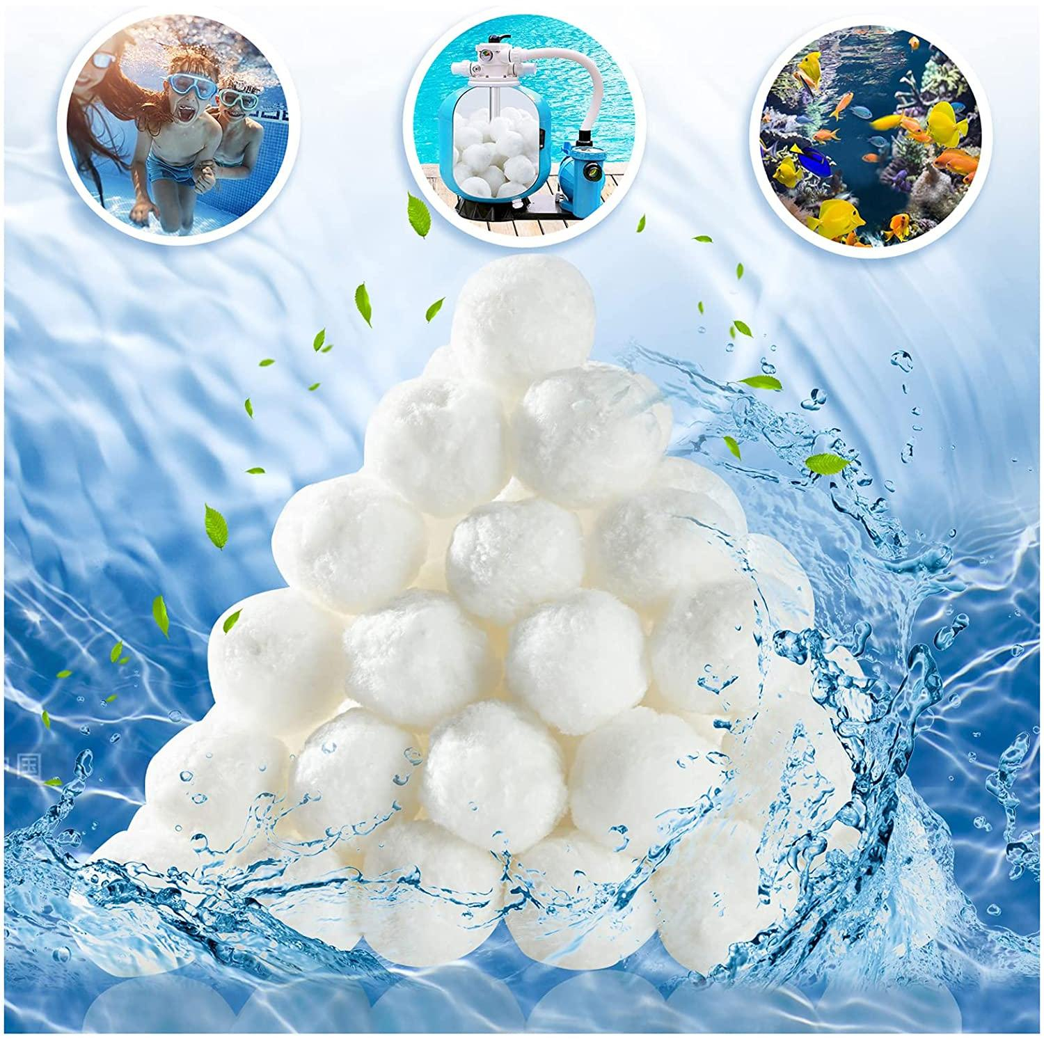 Image of (700g) Pool Filter Bälle Wiederverwendbare Polysphere Kugeln für Sandfilter Pumpe - Weiss bei Apfelkiste.ch