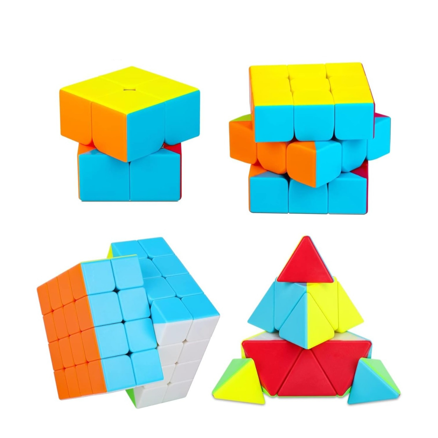 48 Mini Zauberwürfel 3x3 Mit Schlüsselanhänger - Anti-Stress Spielzeug Set