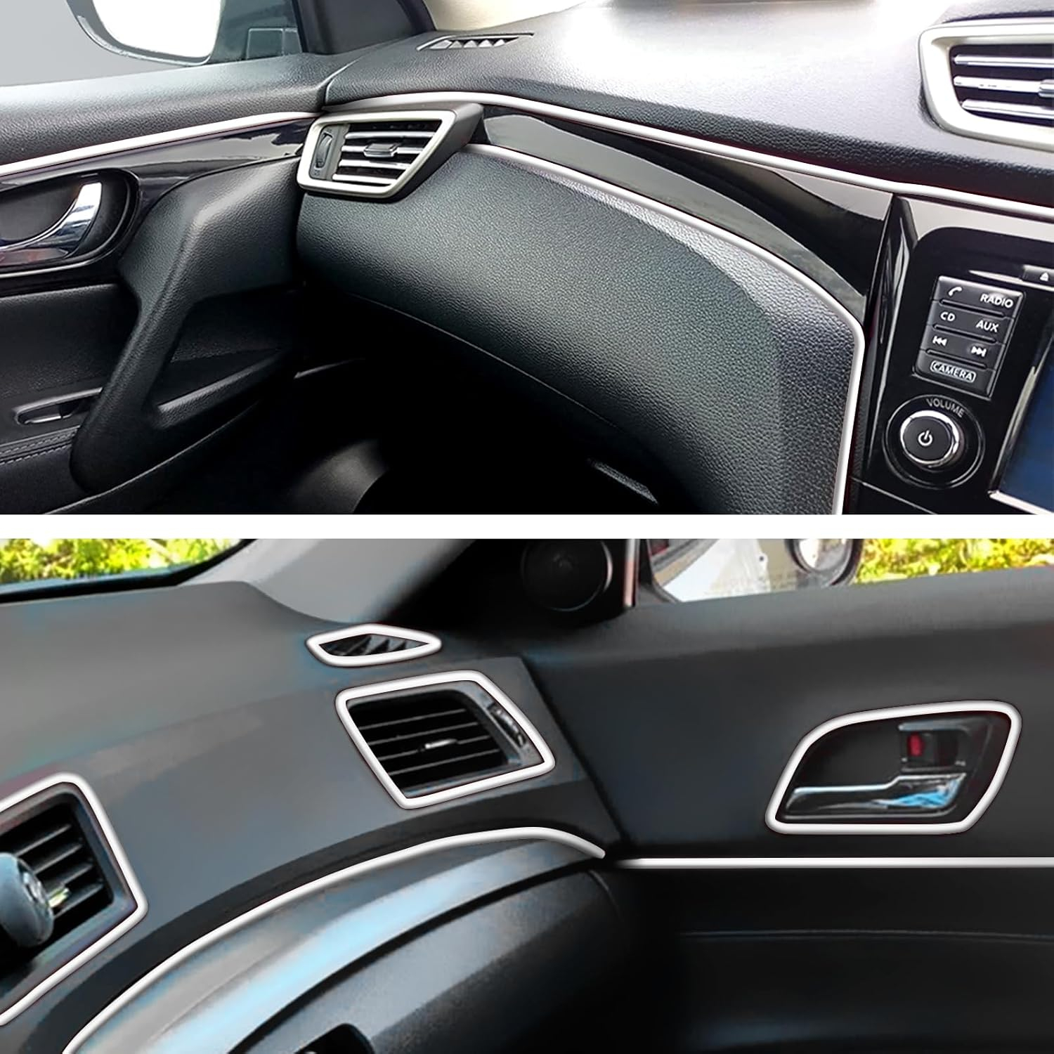 Bandés Décoratives Intérieures Voiture - 5 M - Couleurs Variées - Pour Portes Et Tableau De Bord - Flexibles - 7