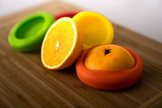 KEGAJEGA Silikon Frischhalteboxen - 4 Stück Fisch-Design Für Obst & Gemüse