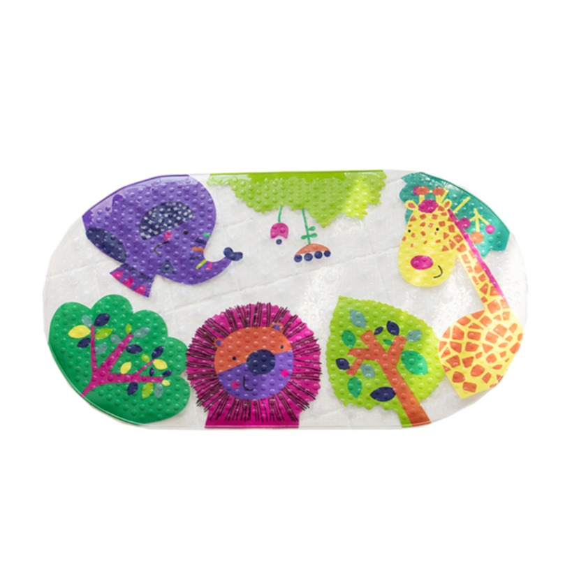 Image of (71x38cm) Anti-Rutsch Kinder Badewannen Matte mit Saugnäpfe - Zoo bei Apfelkiste.ch