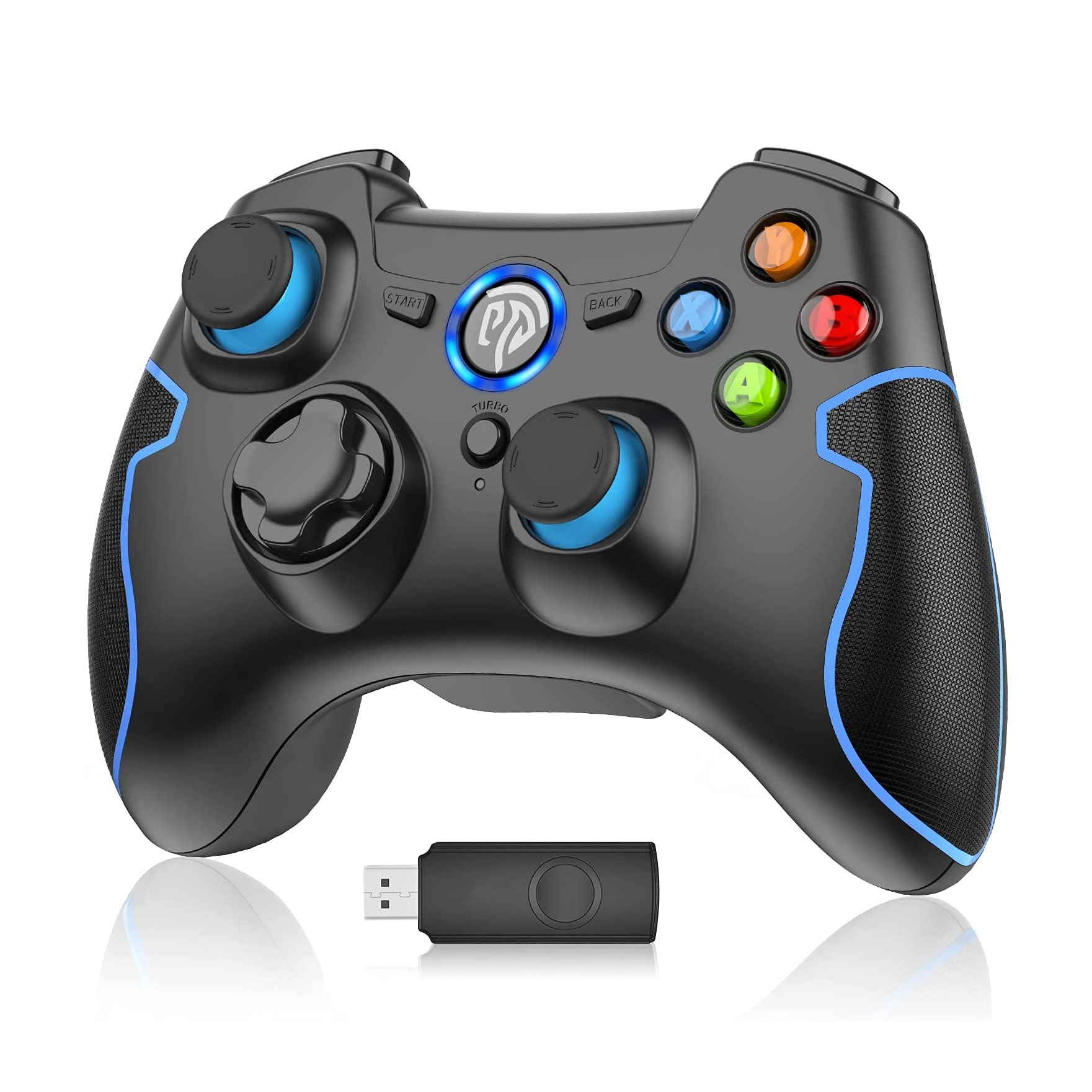 Image of EasySMX - Kabelloser 2.4GHz Wireless Grip Game Controller für Sony PlayStation PS3 / PC / Android (ESM-9013) - Blau bei Apfelkiste.ch