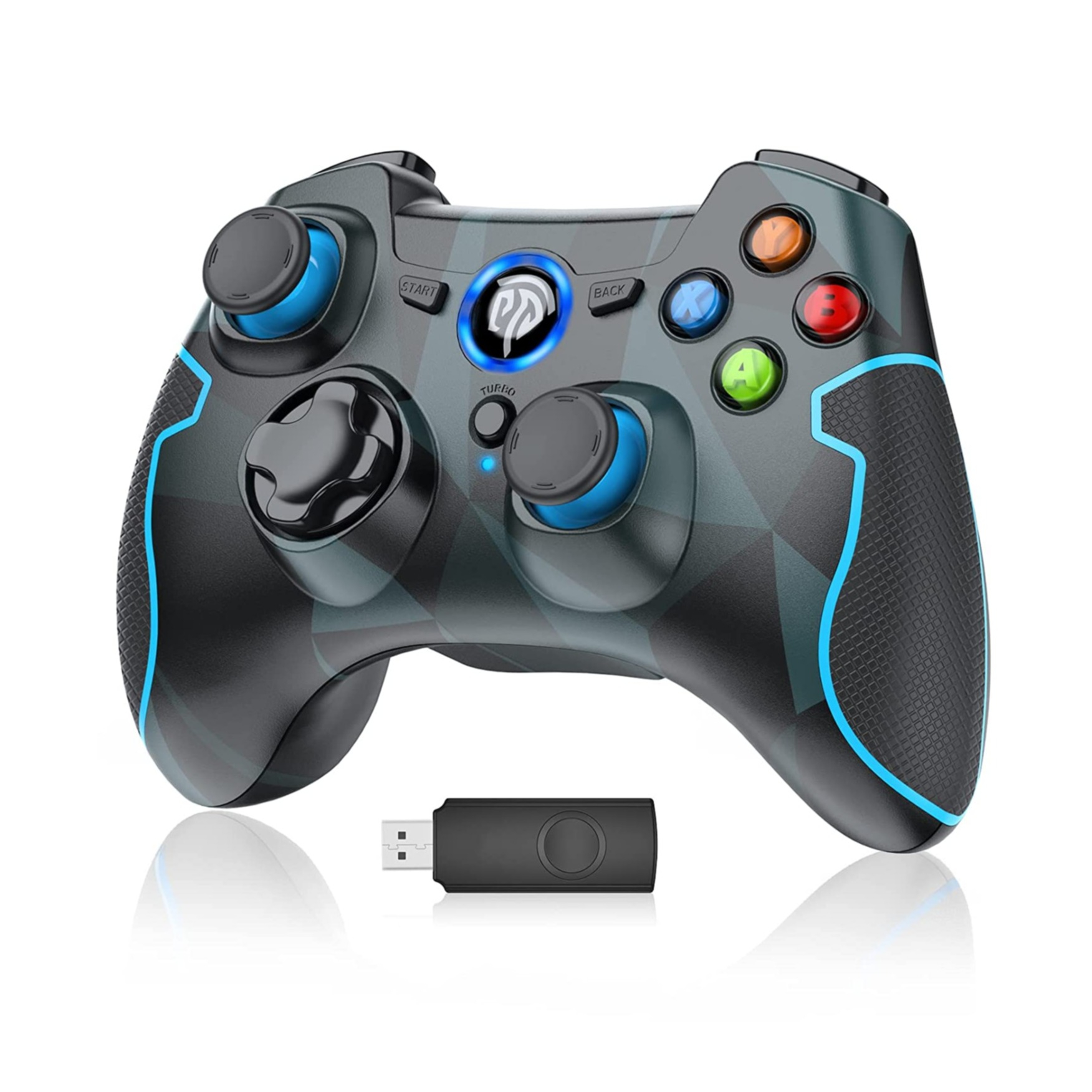 Image of EasySMX - Kabelloser 2.4GHz Wireless Grip Game Controller für Sony PlayStation PS3 / PC / Android (ESM-9013) - Camouflage bei Apfelkiste.ch