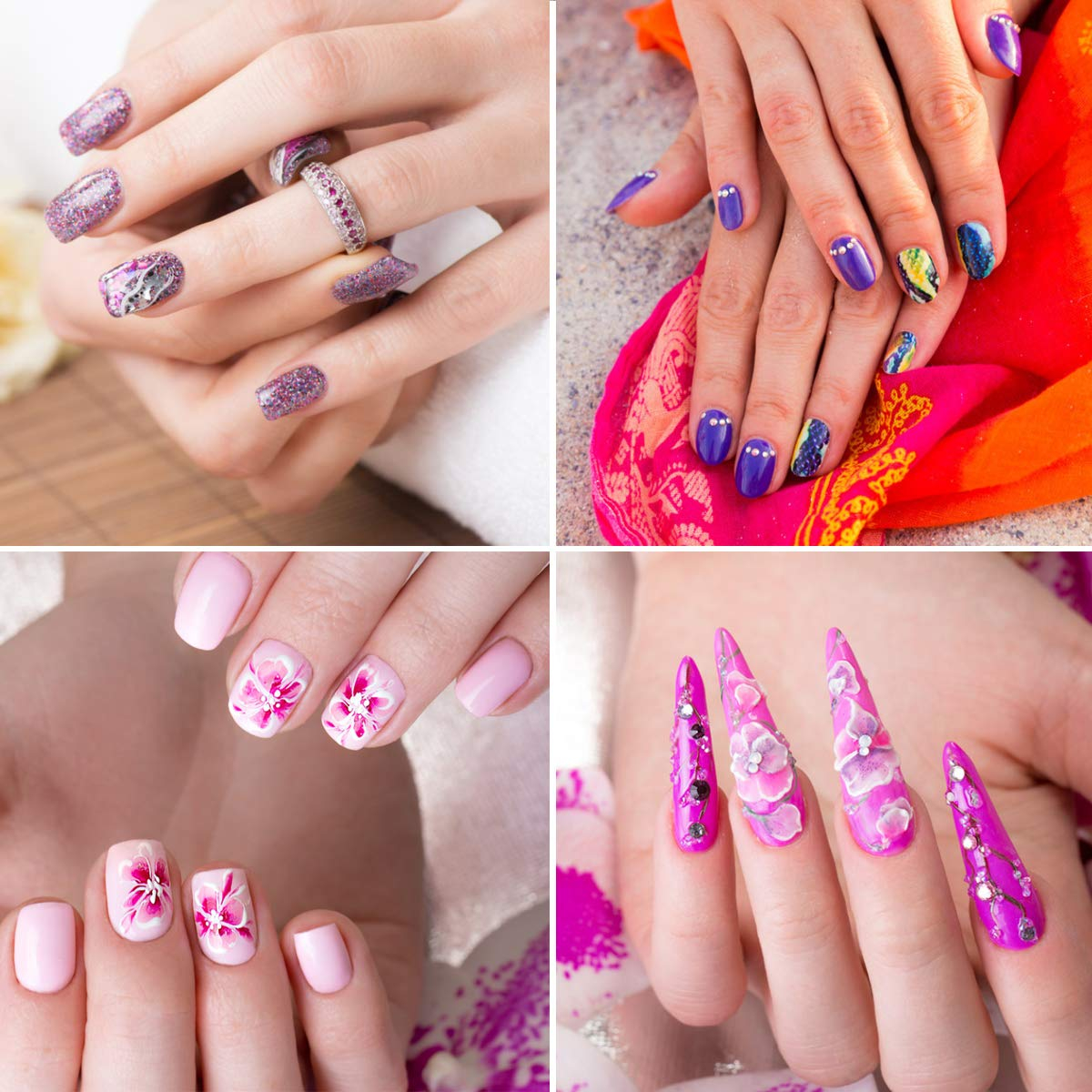 3er Set Gel Pinsel Für Nageldesign – Acryl- & UV-Gel Pinsel Mit Synthetikhaar, Ergonomischem Holzgriff Für Nail Art