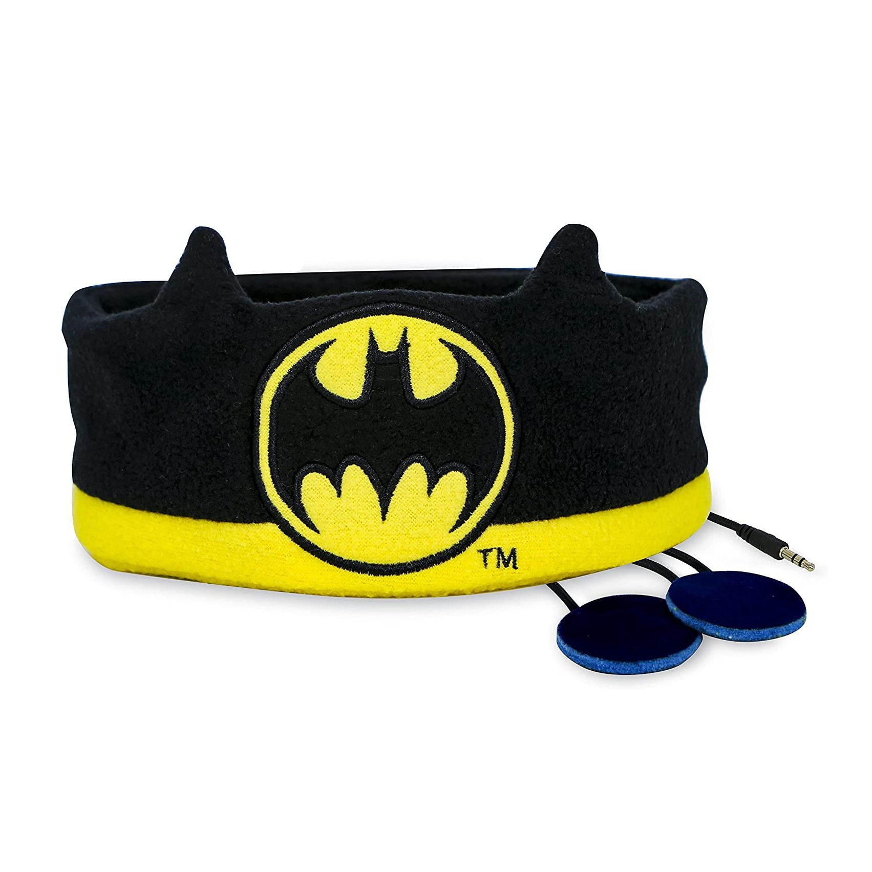 Image of OTL Technologies - Kinder Stirnband mit 3.5mm Klinken Kopfhörer + Klettverschluss (DC0795) - Batman bei Apfelkiste.ch