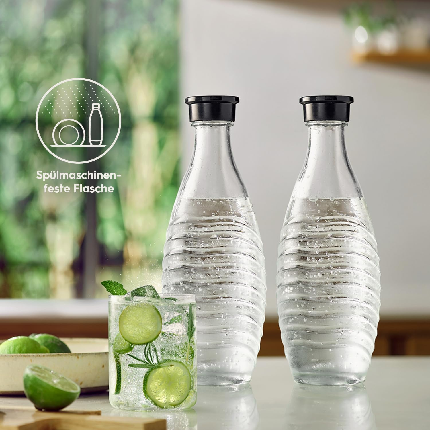 SodaStream Crystal Glas Karaffe Ersatz Wasserflasche