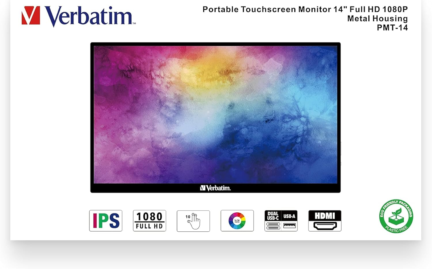Verbatim (14) PMT-14 Portabler Touch Monitor 1080p