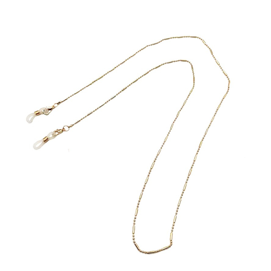 Image of (75cm) Eyewear Halter Brillenkette Sonnenbrillenband Metall - Gold bei Apfelkiste.ch