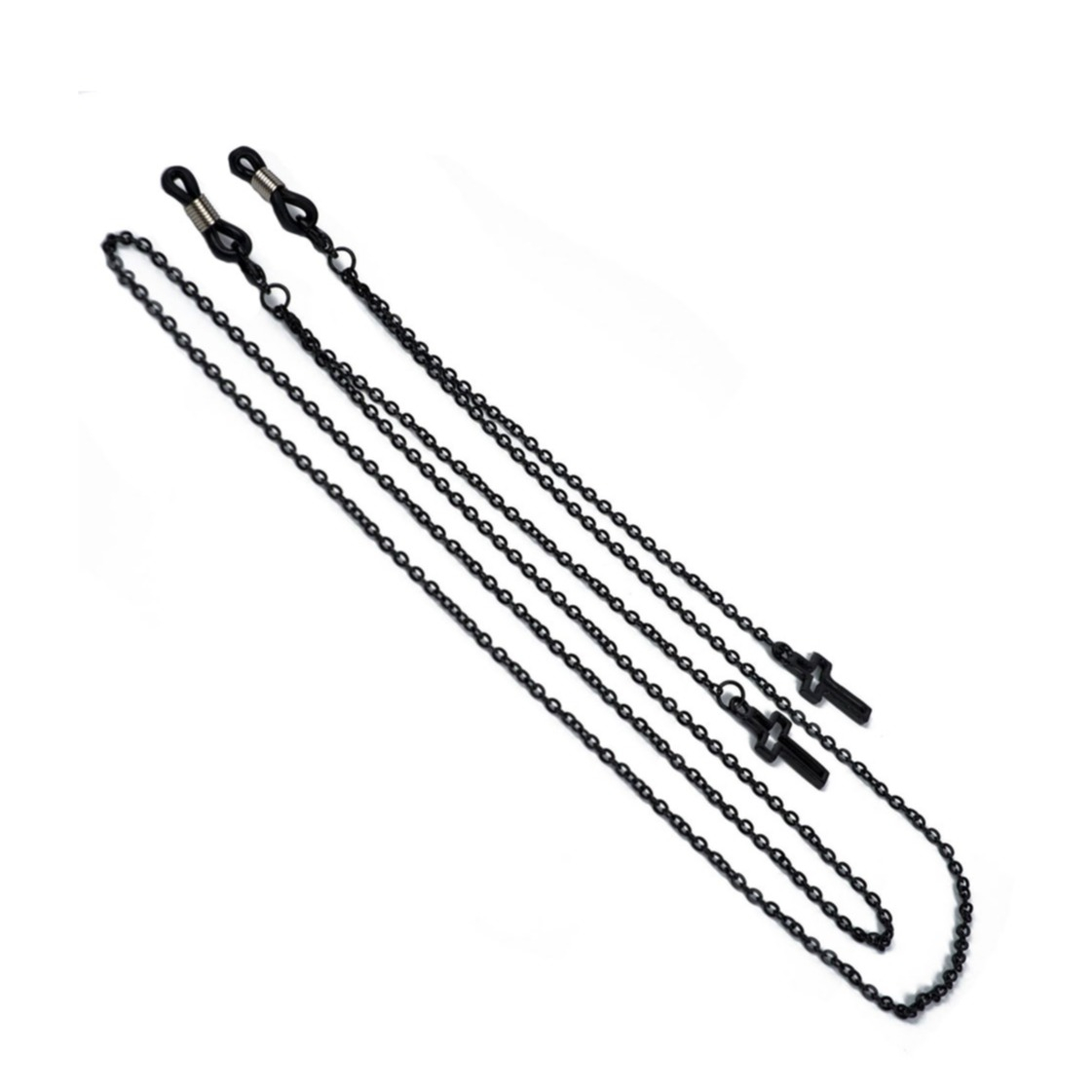 Image of (75cm) Eyewear Halter Brillenkette Sonnenbrillenband Metall Kreuz - Schwarz bei Apfelkiste.ch