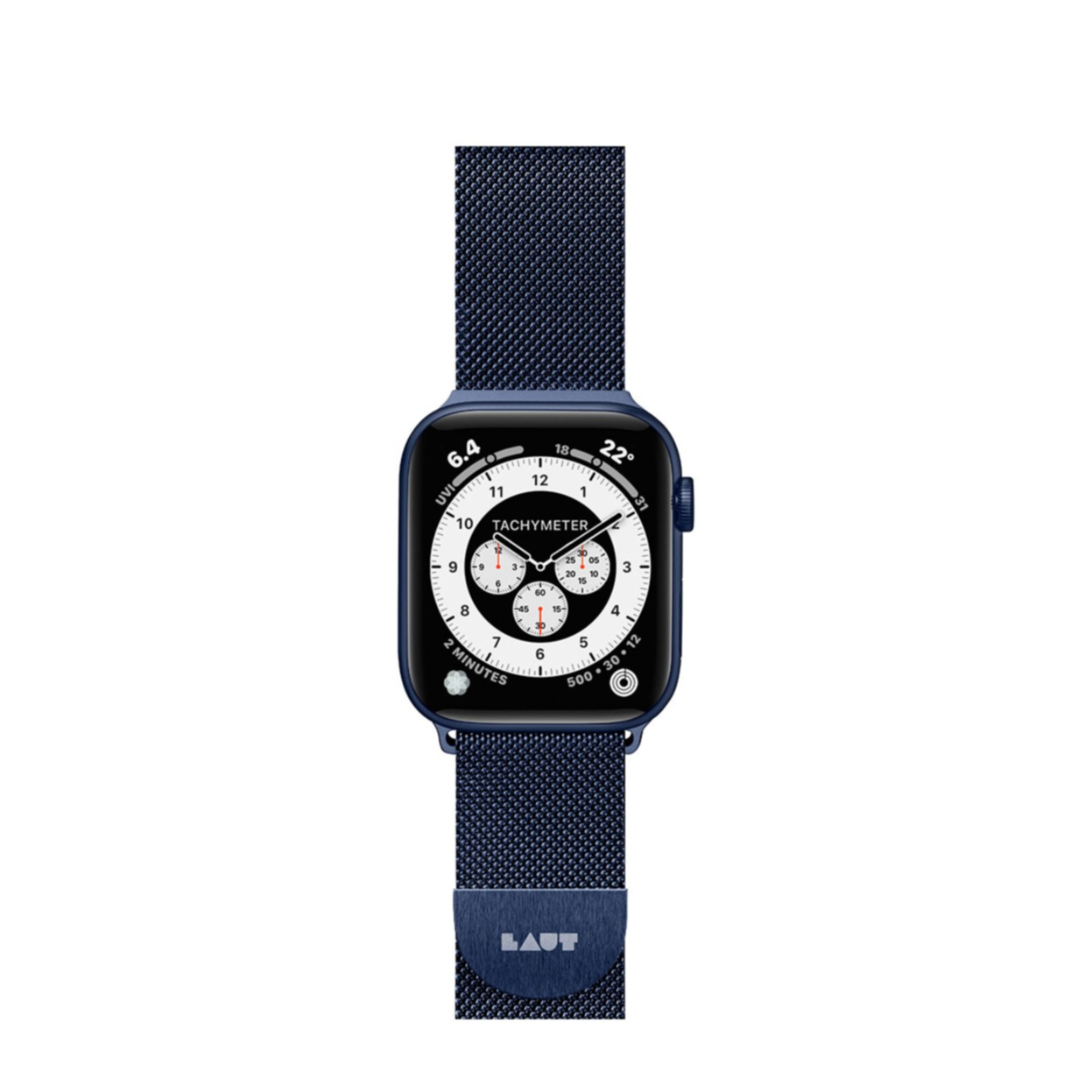 Image of Laut - Steel Loop Apple Watch (41/40/38 mm) Edelstahl Magnet Milanaise Armband Gelenkumfang: 165-260mm (LT-AWS-ST-BL) - Blau bei Apfelkiste.ch