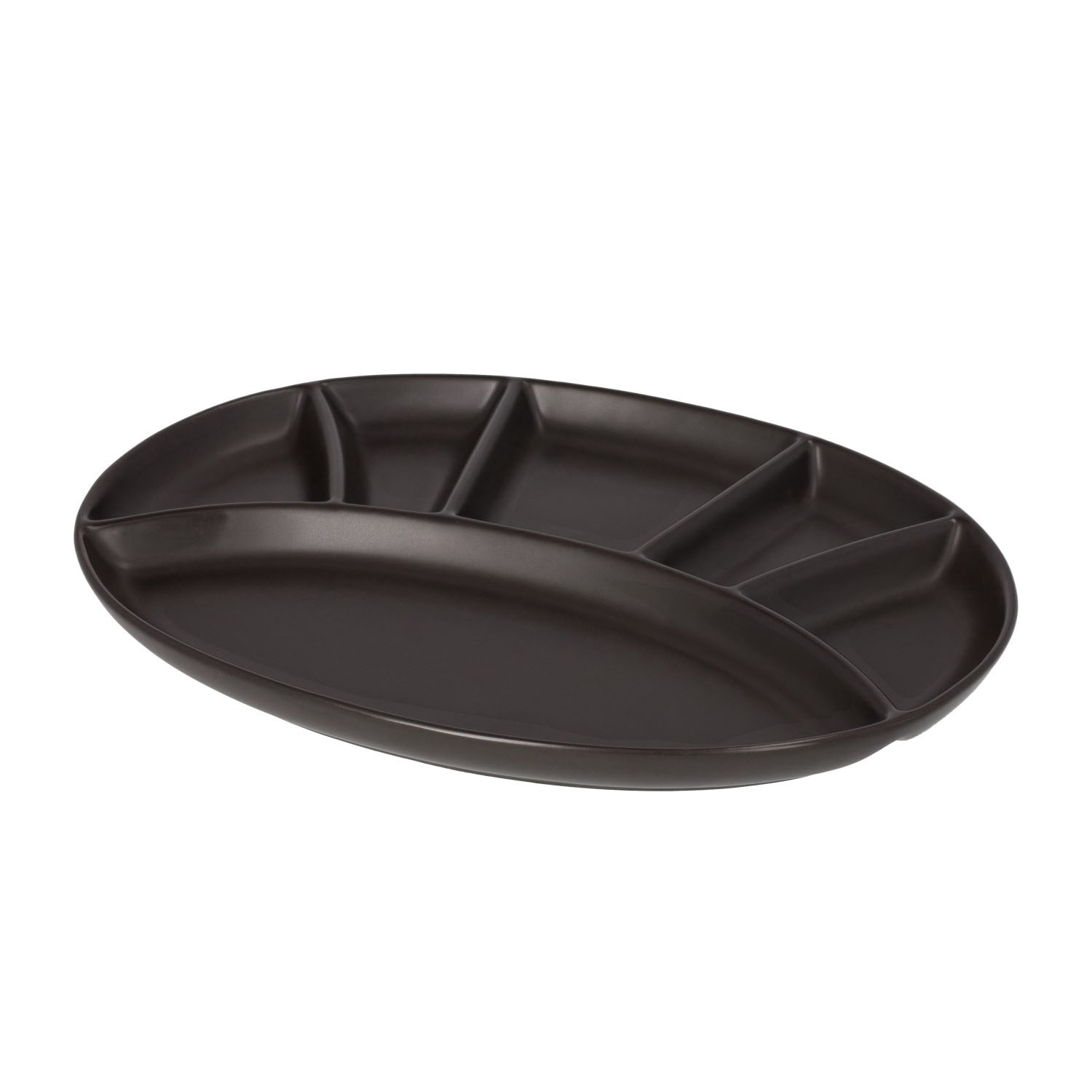 Nouvel 30x21cm Keramik Fondue/Raclette Teller Schwarz