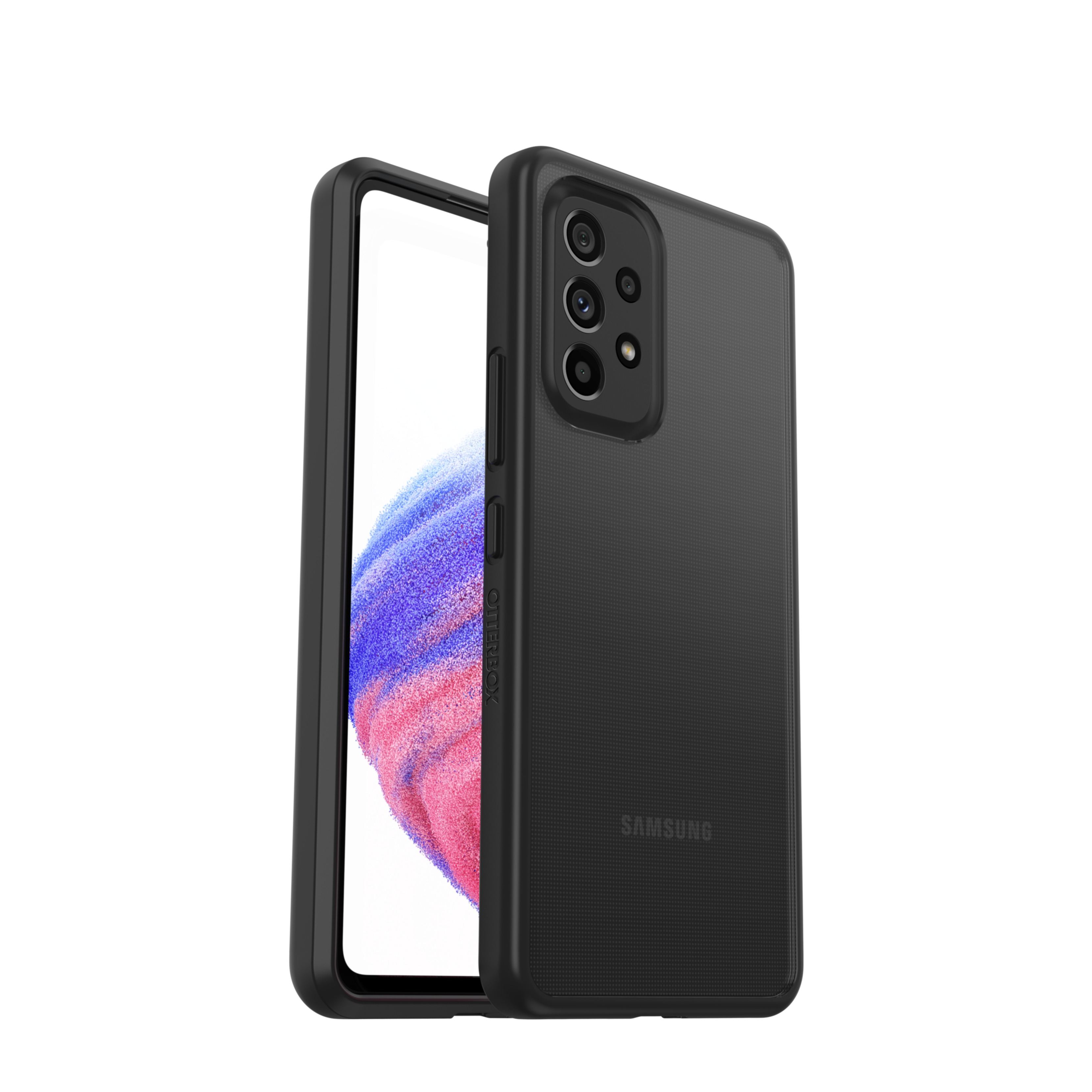 Image of Otterbox - Samsung Galaxy A53 5G Hybrid Hülle TPU Bumper + Hardcase Rückseite React Series (77-87846) - Transparent / Schwarz bei Apfelkiste.ch