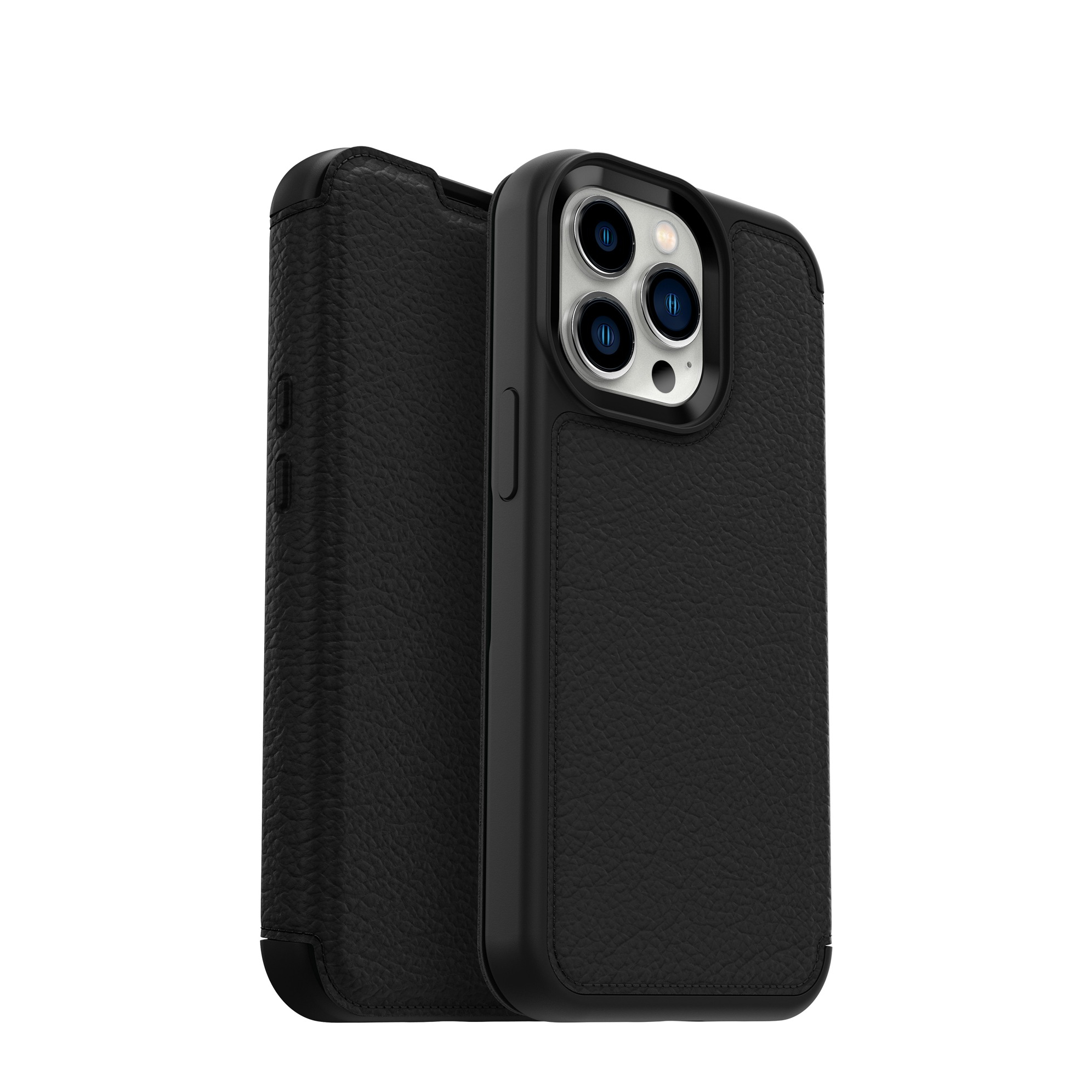 Image of Otterbox - iPhone 13 Pro Echtleder Book Cover Tasche Strada Series (77-85810) - Schwarz bei Apfelkiste.ch
