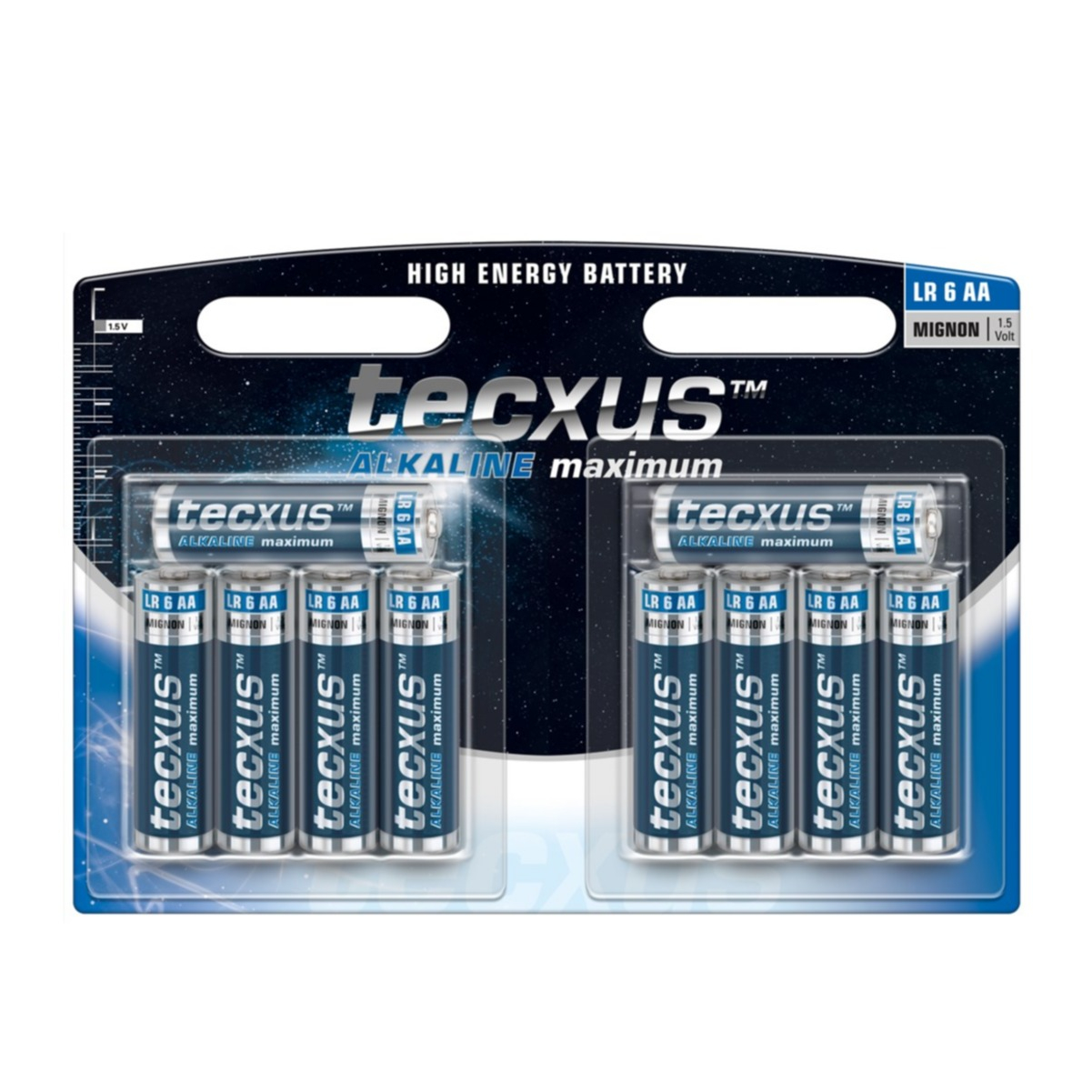 Image of Tecxus - 10er Pack Batterie AA / LR6 Alkali-Manga 1.5V (Mignon) bei Apfelkiste.ch