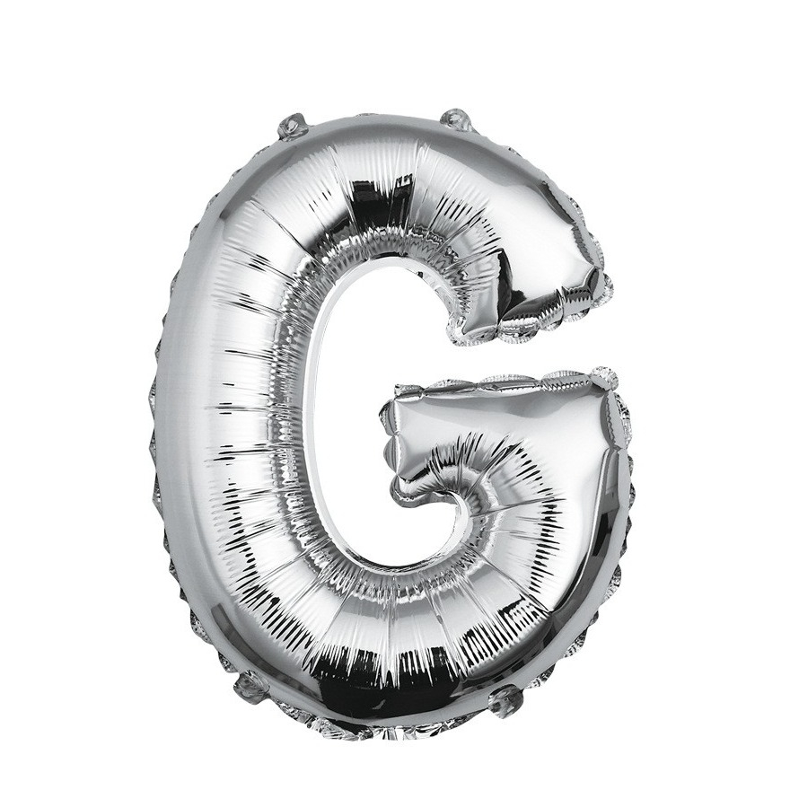 Image of (80cm) Buchstaben Ballon Geburtstags Party Luftballon Folienballon - Buchstabe G / Silber bei Apfelkiste.ch