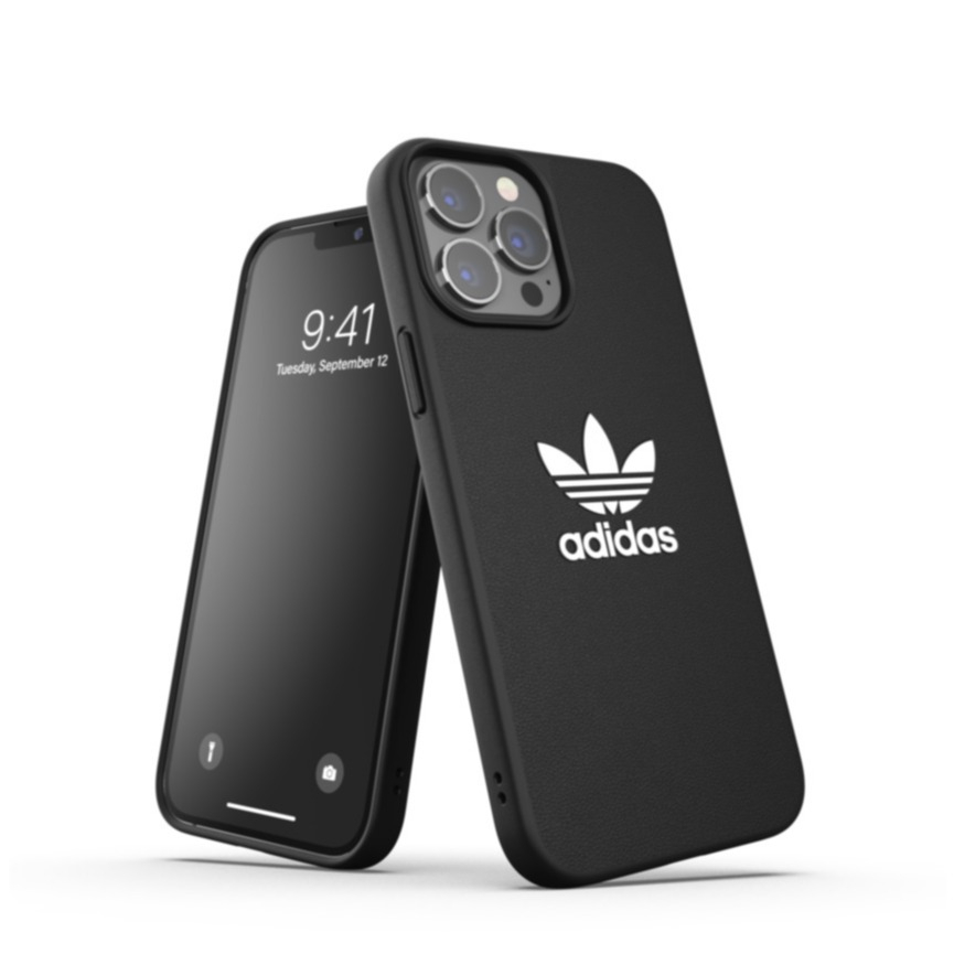 Image of adidas Originals - iPhone 13 Pro Max Moulded Case New Basic Leder Hülle (47128) - Schwarz bei Apfelkiste.ch