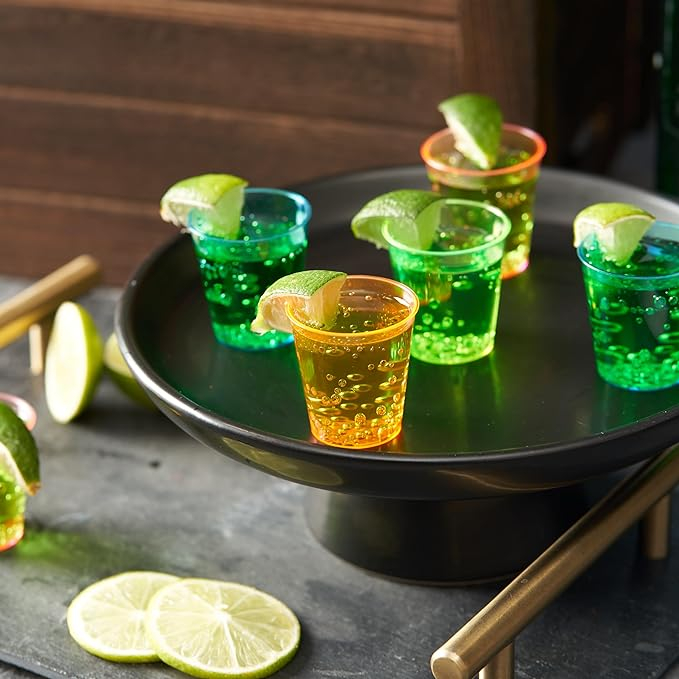 Einweg Shot Becher Party Geschirr Neon Schnaps Glas