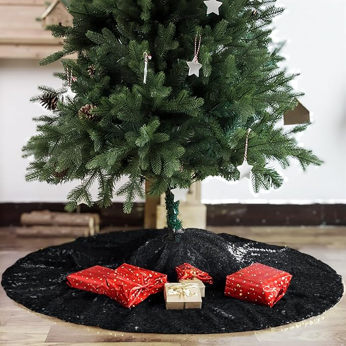 Ø90cm Christmas Weihnachtsbaum Unterlage Schwarz