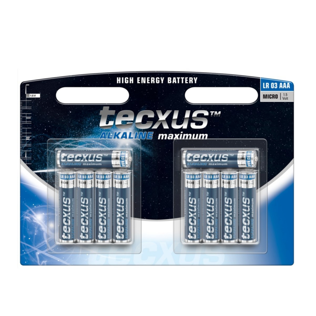 Image of Tecxus - 10er Pack Batterie AAA / LR03 Alkali-Manga 1.5V (Micro) bei Apfelkiste.ch