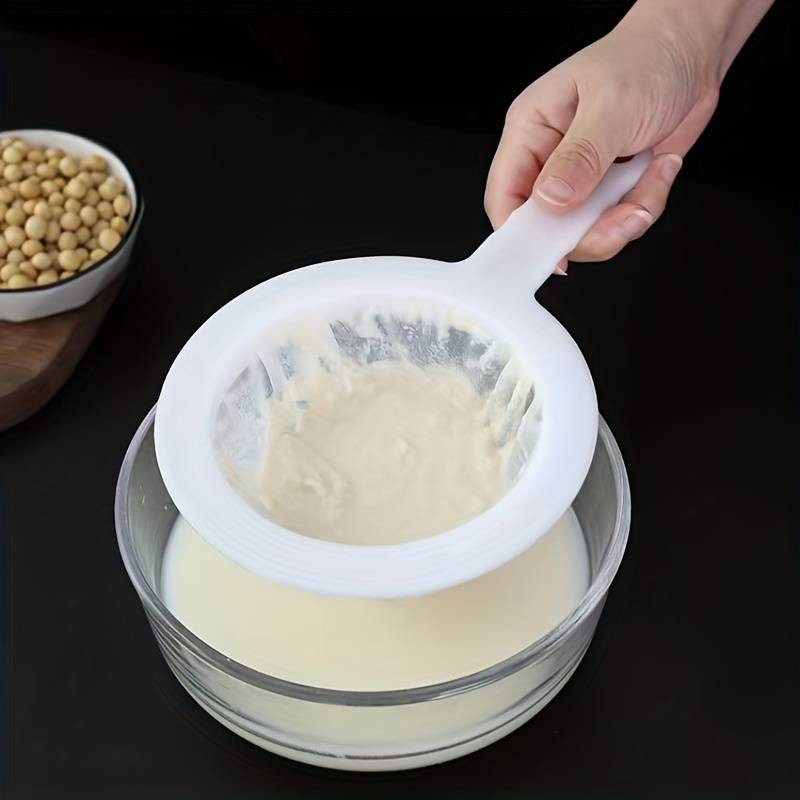 2 Stück Ultrafeine Nylon-Mesh-Siebe Mit Griff – Für Saft, Joghurt & Lebensmittel (23x14.5 Cm)