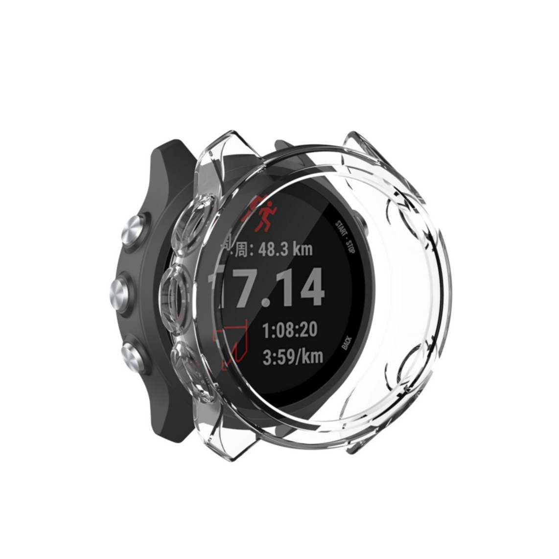 Image of Garmin Forerunner 245 / 245 Music Gummi Case Schutzhülle - Transparent bei Apfelkiste.ch