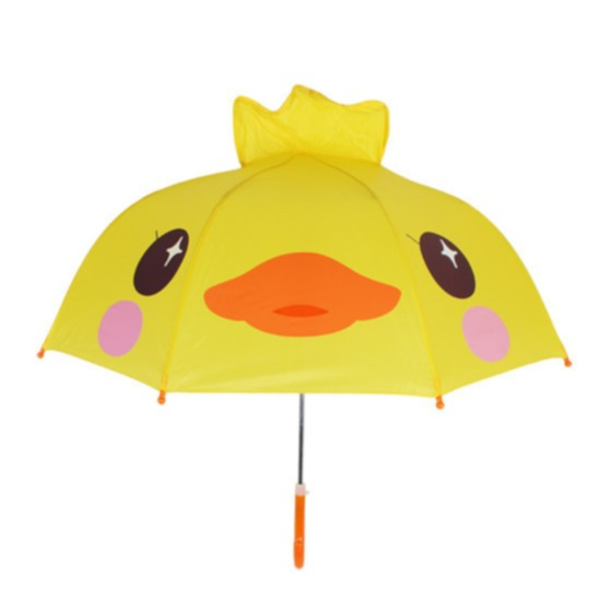 Image of (Ø85cm) Kinder 3D Regenschirm Mädchen / Junge Schirm mit Sicherheits Mechanismus - Ente bei Apfelkiste.ch