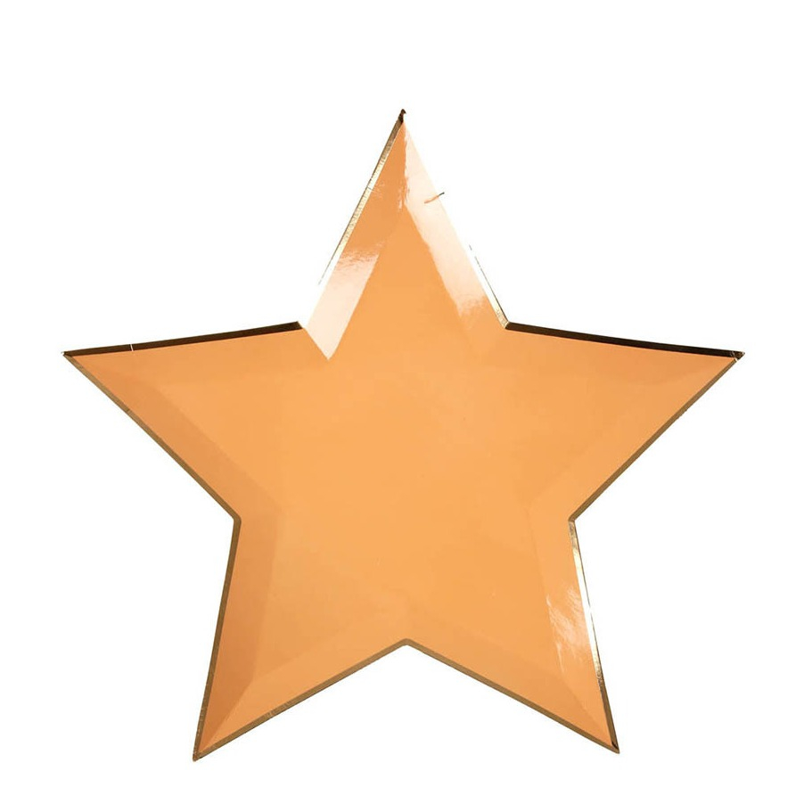 Image of (16er Set) Ø28cm Einweg Stern Teller Party Tisch Dekoration - Apricot bei Apfelkiste.ch