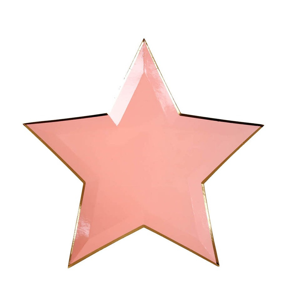 Image of (16er Set) Ø28cm Einweg Stern Teller Party Tisch Dekoration - Rosa bei Apfelkiste.ch