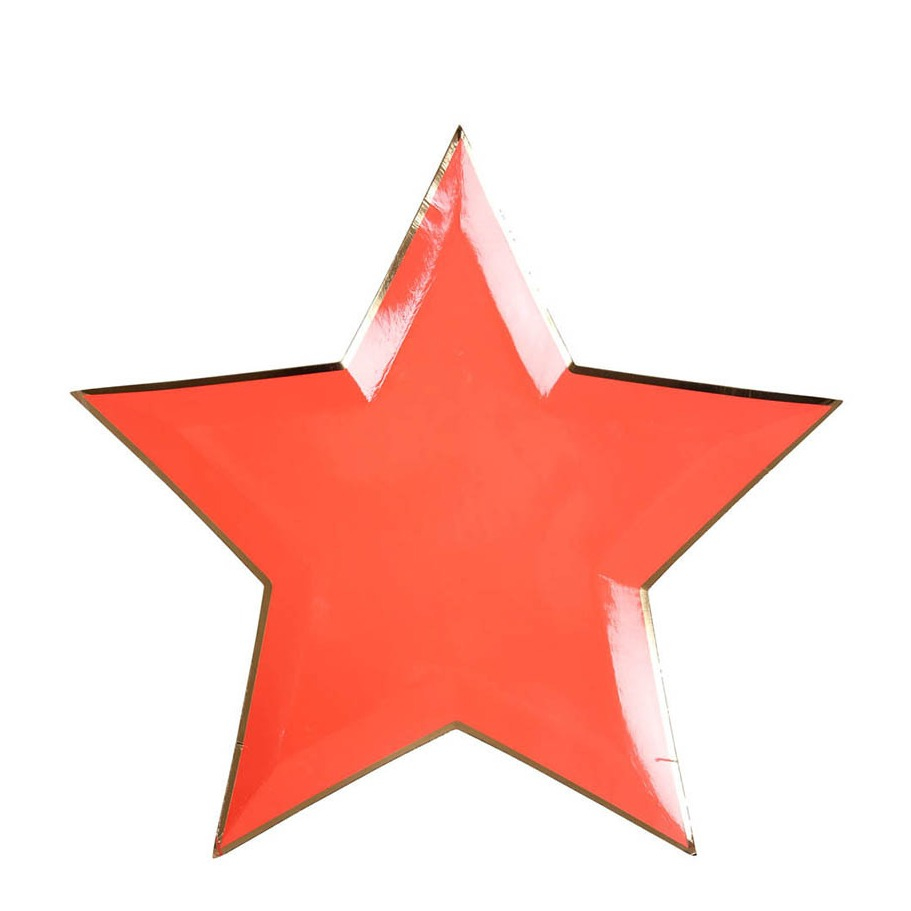 Image of (16er Set) Ø28cm Einweg Stern Teller Party Tisch Dekoration - Rot bei Apfelkiste.ch