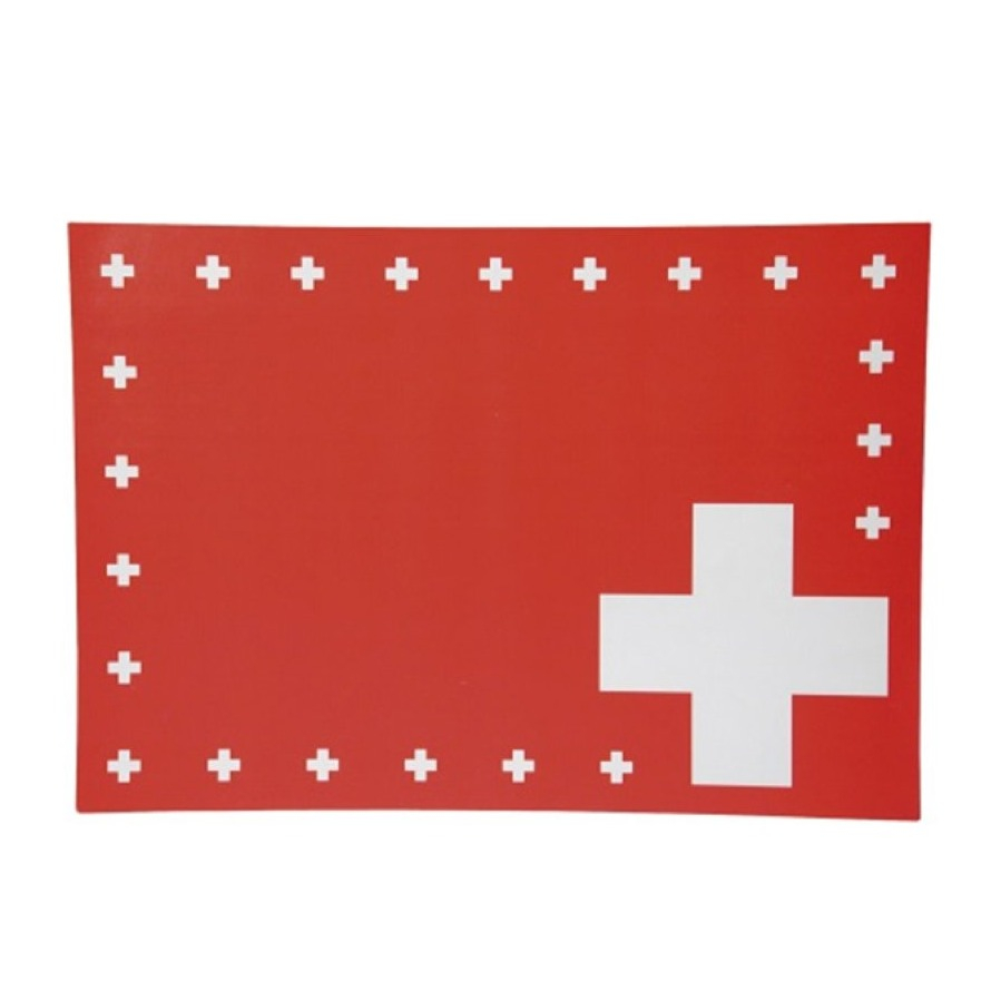 Image of (8er Set) Einweg Tischsets Party Deko Tisch Untersetzer - Schweizer Kreuz bei Apfelkiste.ch