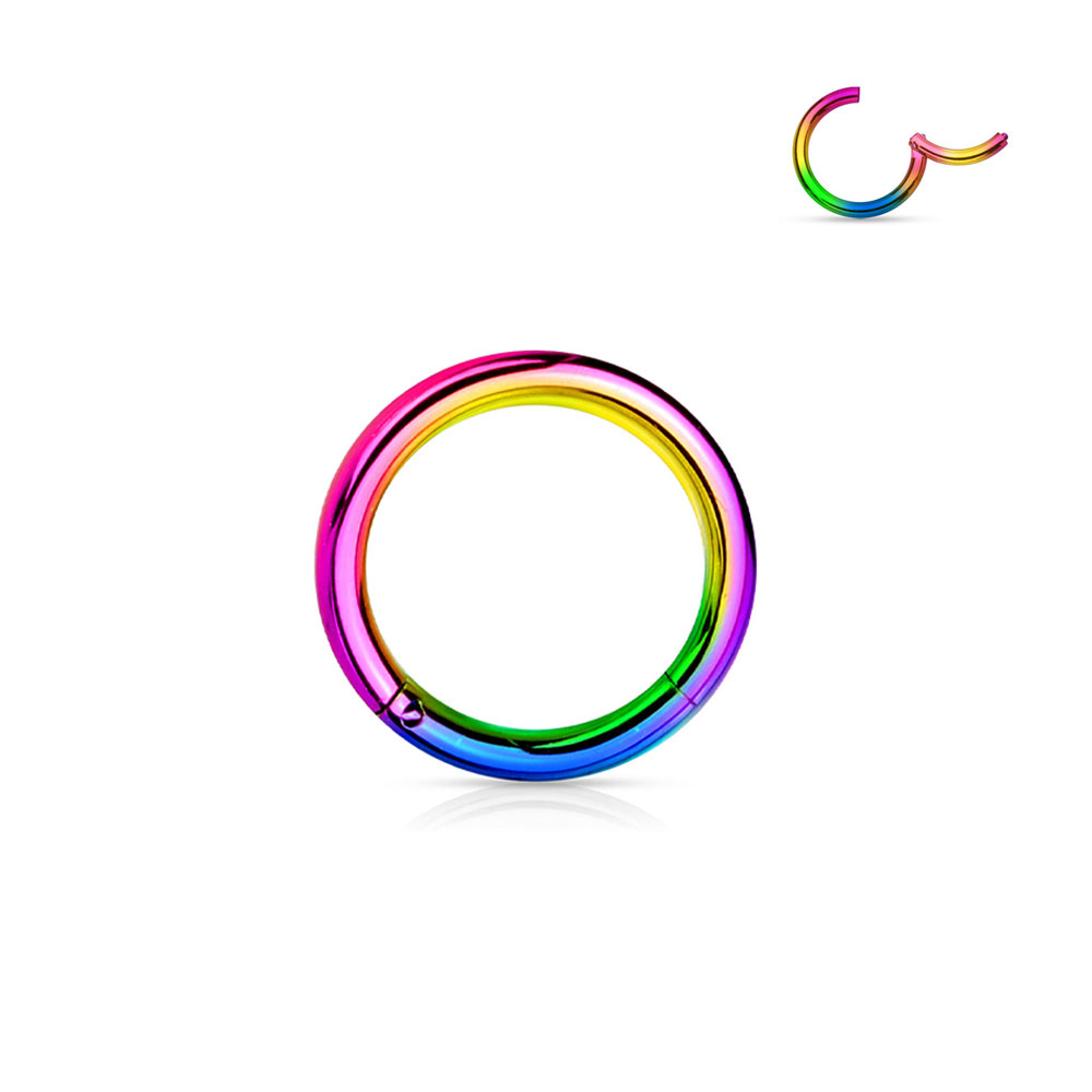 Image of (8mm / 1mm) Helix / Tragus / Septum 316L Chirurgenstahl Mehrzweck Piercing Ring mit Klickverschluss - Bunt bei Apfelkiste.ch