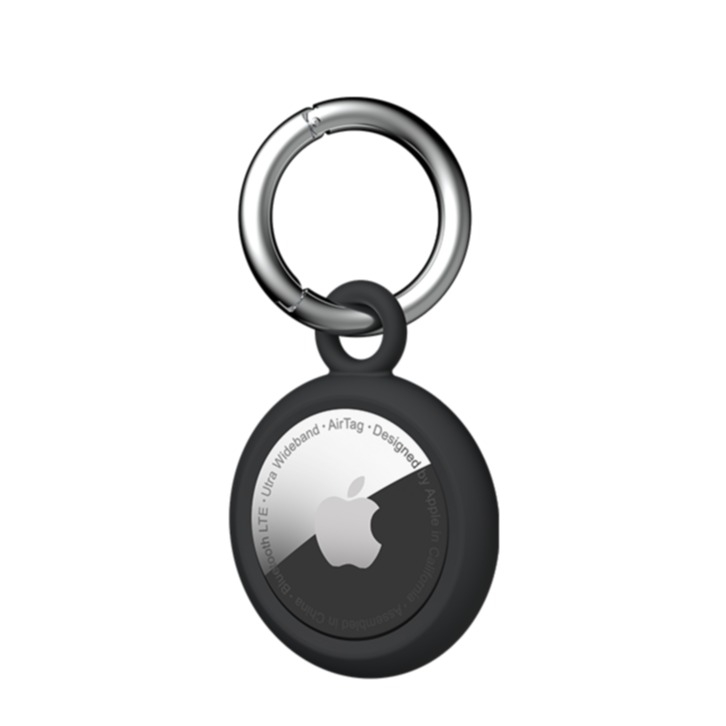 Image of UAG Urban Armor Gear [U] - Apple AirTag Antimikrobielle Silikon Schutzhülle Dot Keychain + Schlüsselring (16320V314040) - Schwarz bei Apfelkiste.ch