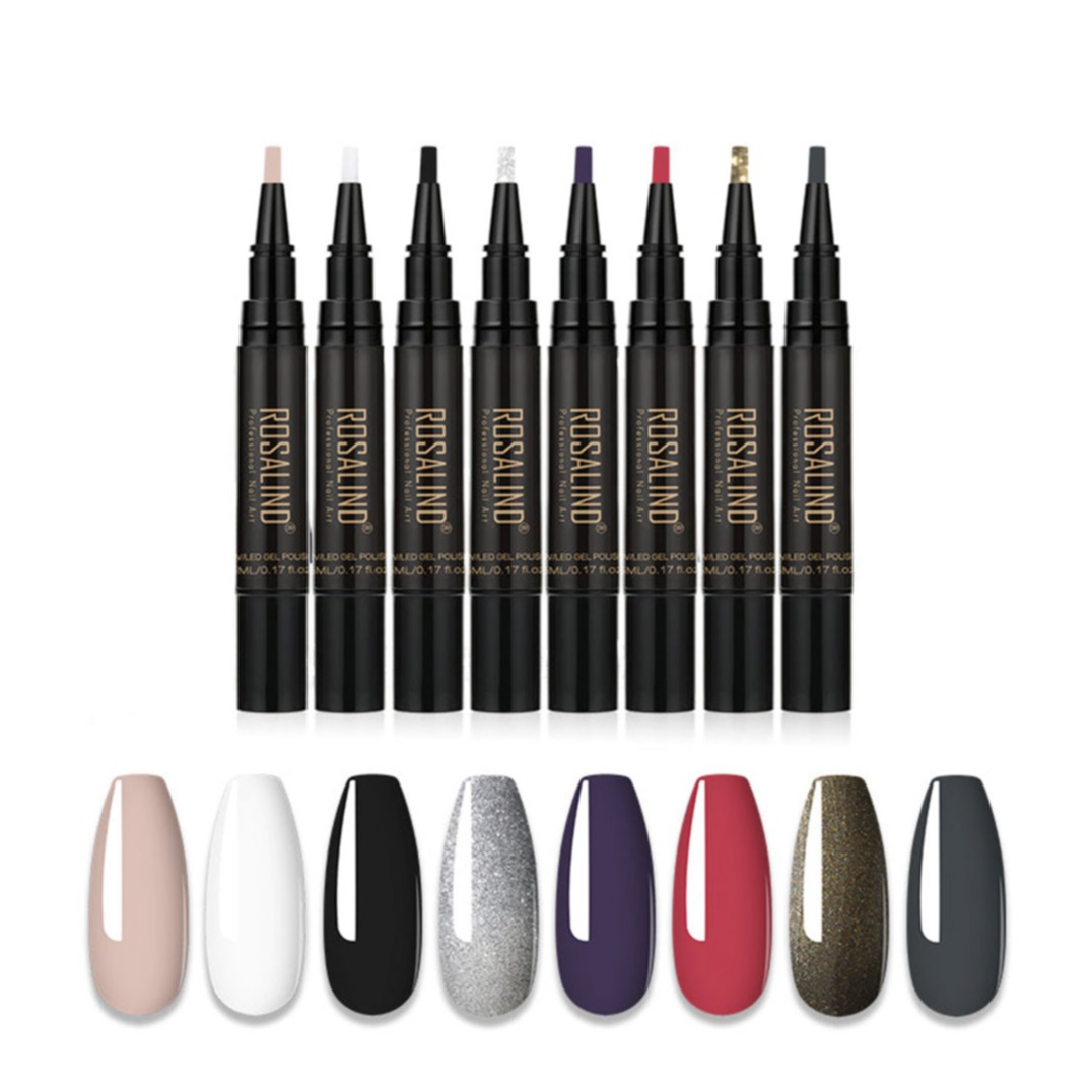 Image of (8er Set) 5ml UV Gel Nagellack Stifte Nagel Design Farben mit Aufbewahrungstasche - Style 2 bei Apfelkiste.ch