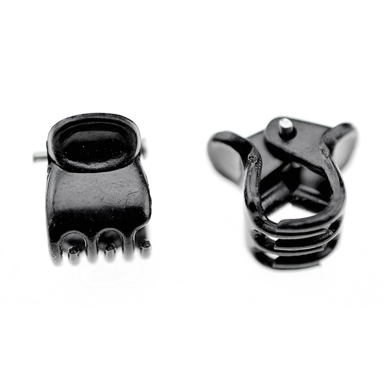 50 Mini-Haarklammern (braun/schwarz) – Starker Griff, Für Feine Strähnen