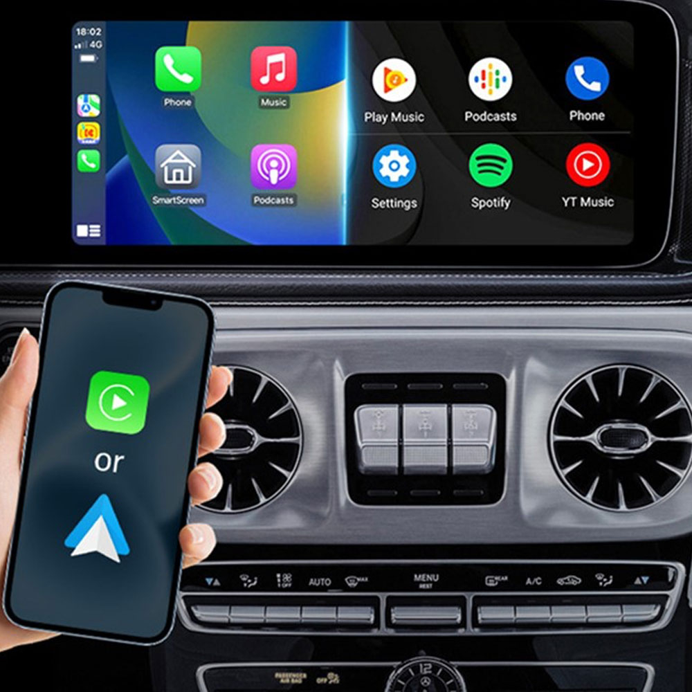 Android Auto / Apple Carplay Adapter - Schwarz/Silber