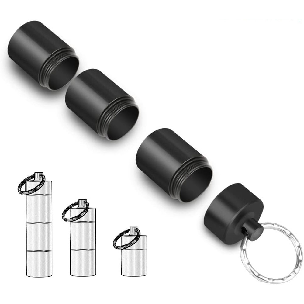 Image of (90x25mm) Metall Medikamenten Dosierer 3 Tage Dosett Tablettenbox Pillendose Schlüsselanhänger - Silber bei Apfelkiste.ch