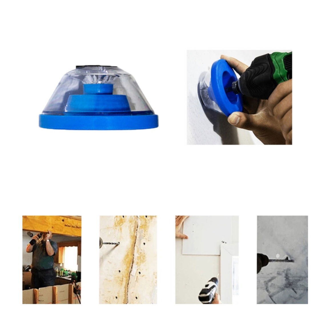 Image of (Ø5cm) Bohrmaschinen Staubfilter Bohrstaubsammler Staubauffangschutz beim Bohren - Blau bei Apfelkiste.ch