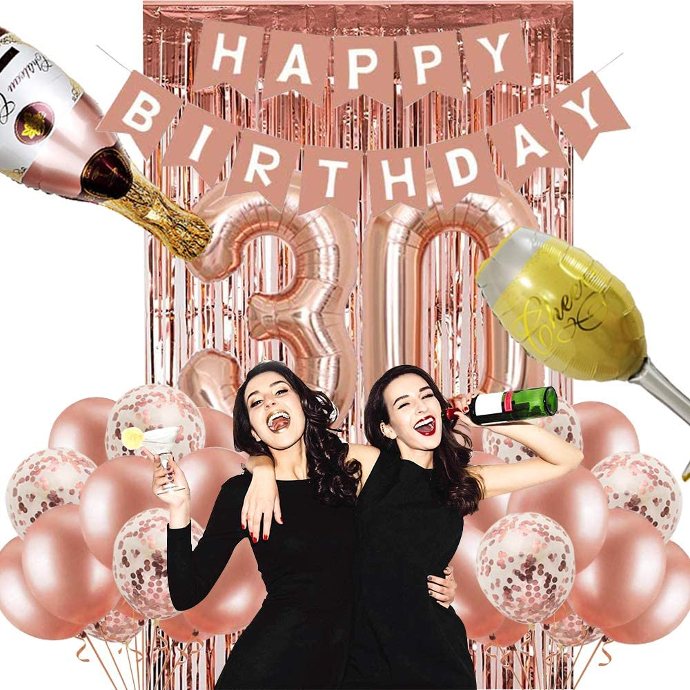 30. Geburtstag Set Für Damen – Roségoldene Krone & Schärpe Mit Strass
