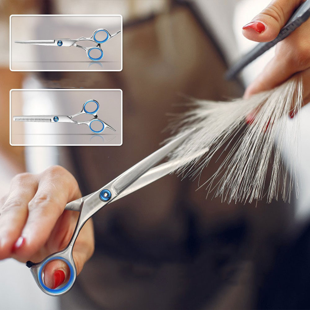 Professionelles Haarschneide-Set – Mit Ausdünnschere, Friseurschere, Aus Edelstahl